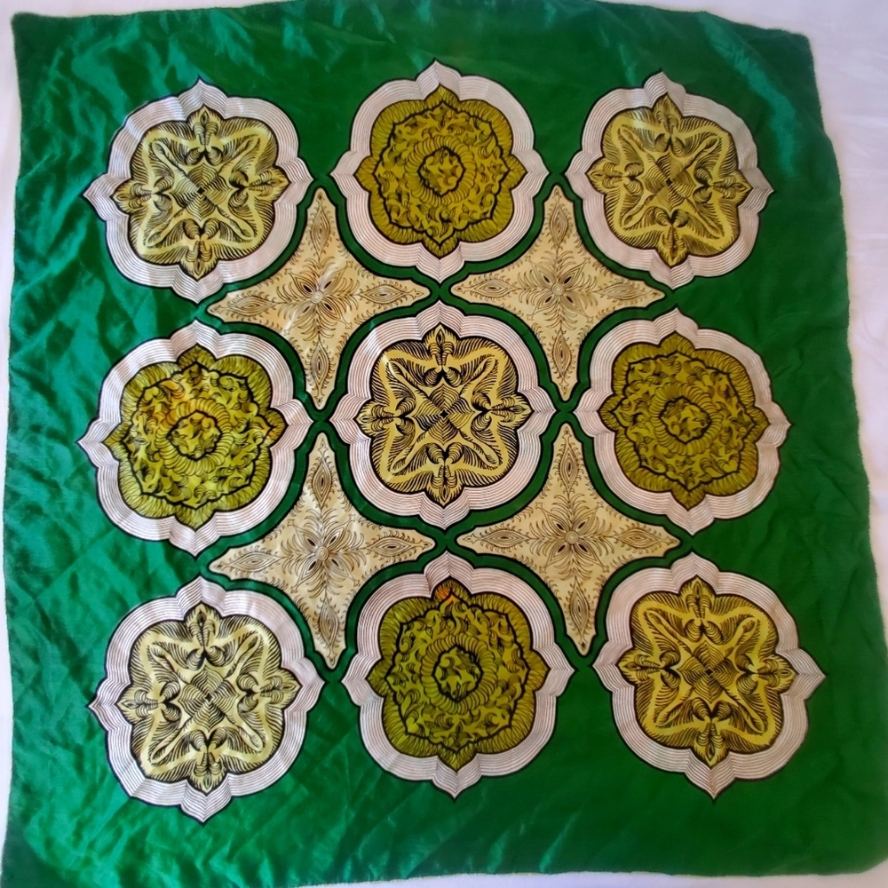 VINTAGE Silk Handrolled Scarf